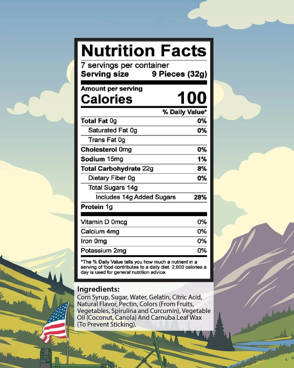 All American Gummy Bears - 7.5 oz bag
